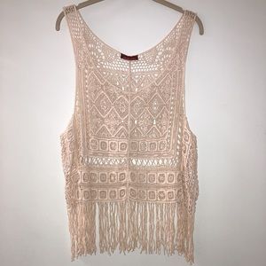 Knit‎ See Through Tank Top size Large